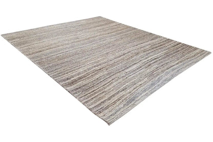 Kelim Qashqai rug 187x155 cm, striped kelim pattern, rectangular, gray-beige