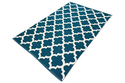 Modern Kilim - Samak 03 Green - German Carpet Shop