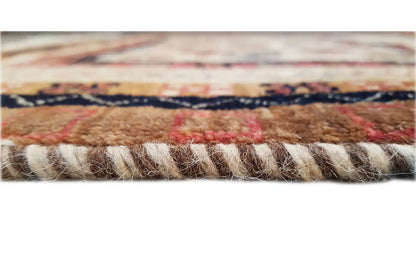 Qashqai Exclusive rug 90x79 cm: close-up of the fringe and edge finish