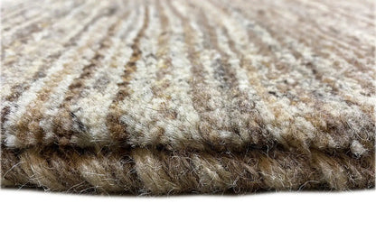 Gabbeh rug with a visible pile height and mottled patterns along the edge