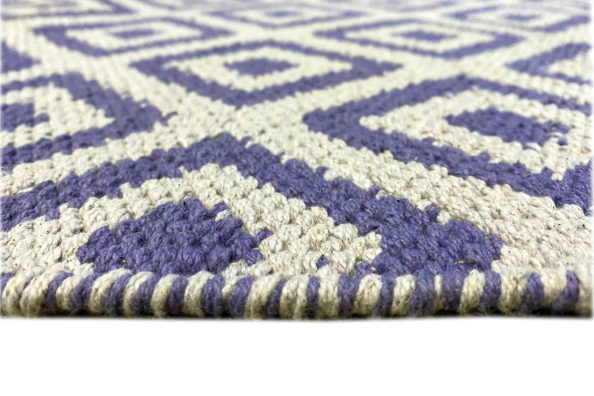 Modern kilim - Samak 04 Violet - German Carpet Shop