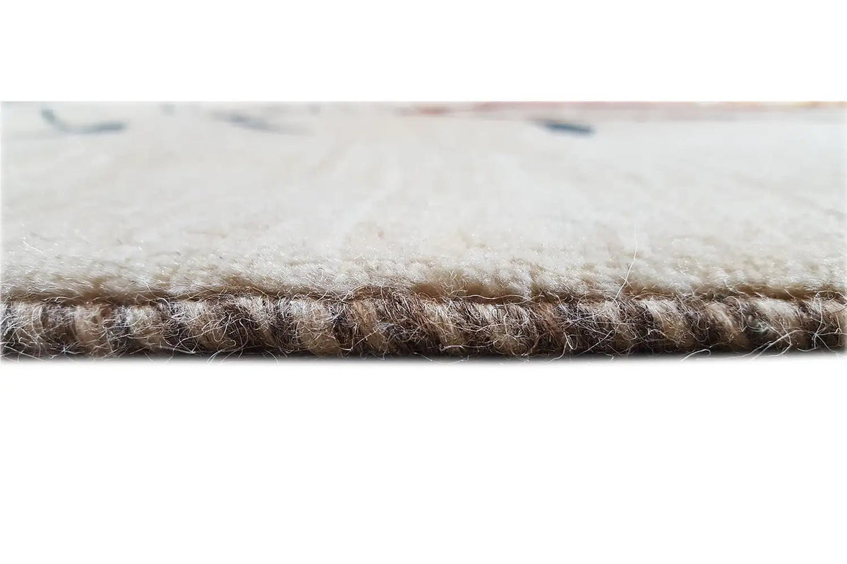 Carpet edge in detail: dense pile with a bound seam