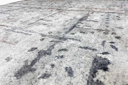Hand-tufted rug 237x167 cm, close-up of the texture, light gray with blue-gray flecks