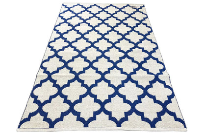 Modern Kilim - Samak 03 Blue - German Carpet Shop