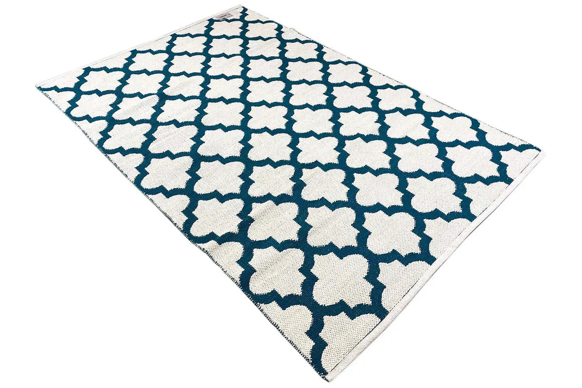 Modern Kilim - Samak 03 Green - German Carpet Shop