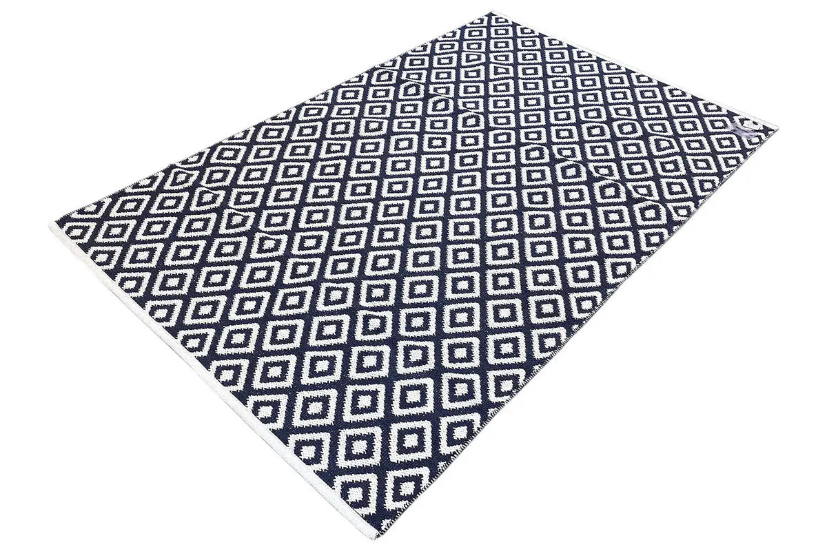 Modern Kilim - Samak 04 Black - German Carpet Shop