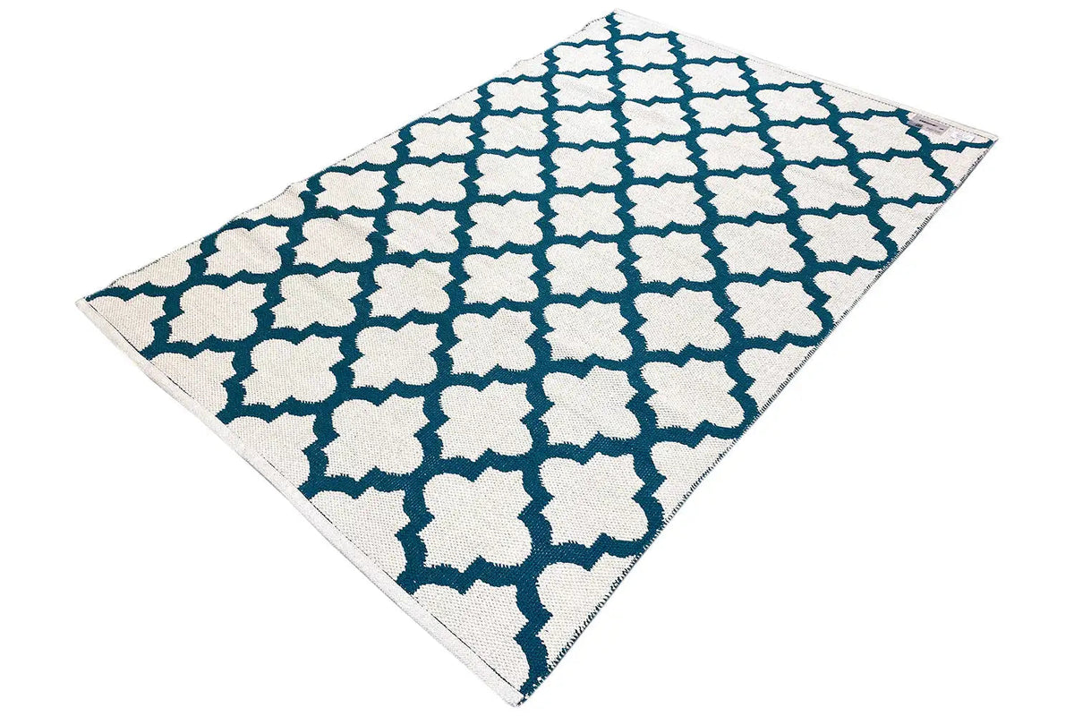 Modern Kilim - Samak 03 Green - German Carpet Shop