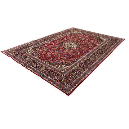 Bordeaux-red carpet with a red center, border trim, and fine ornaments