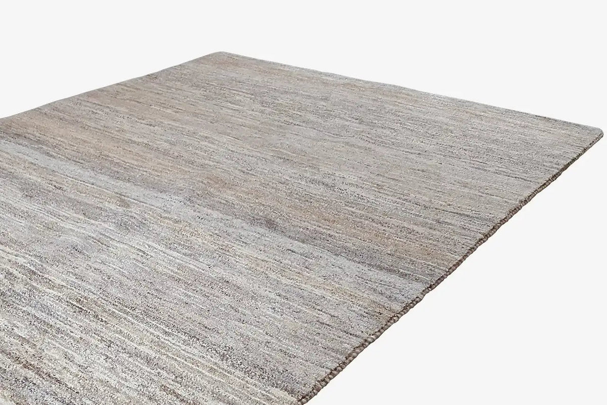 Gabbeh rug with a fine, mottled pattern in beige-gray tones