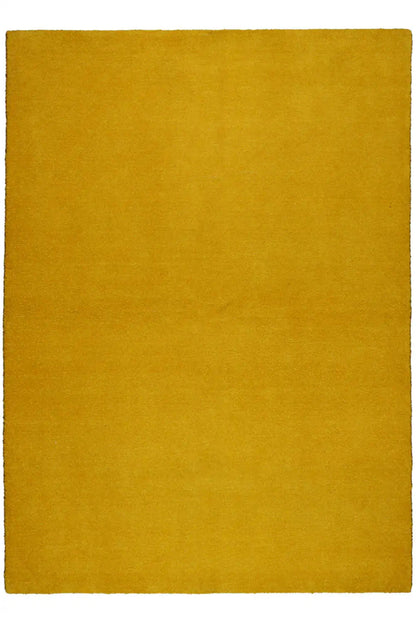 Mustard-yellow gabbeh rug, rectangular, smooth surface