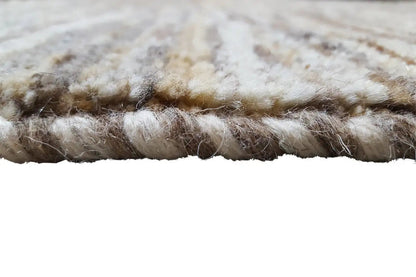 Gabbeh rug: close-up of the pile edge with a dense, slightly textured selvedge