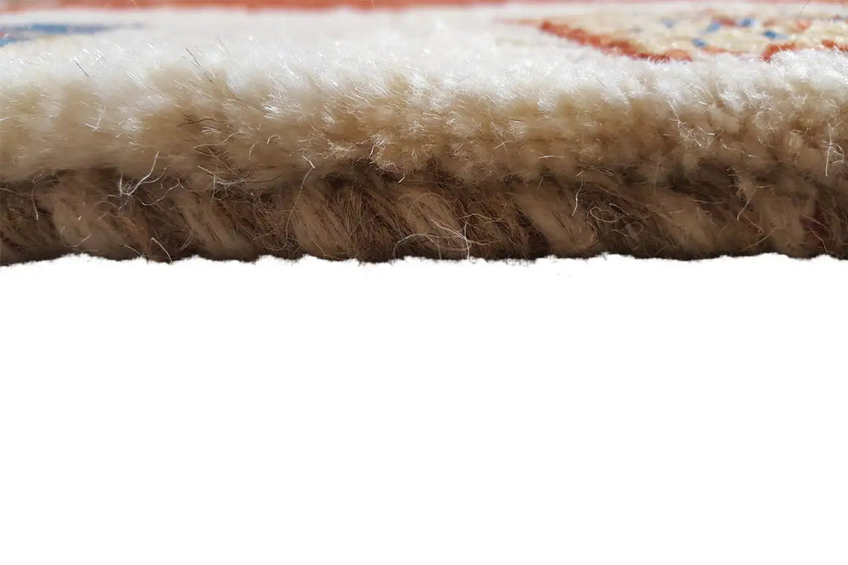 Gabbeh rug 206x150 cm with a fluffy pile along the edge