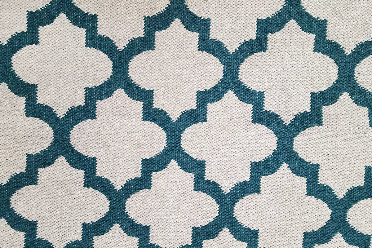 Modern Kilim - Samak 03 Green - German Carpet Shop