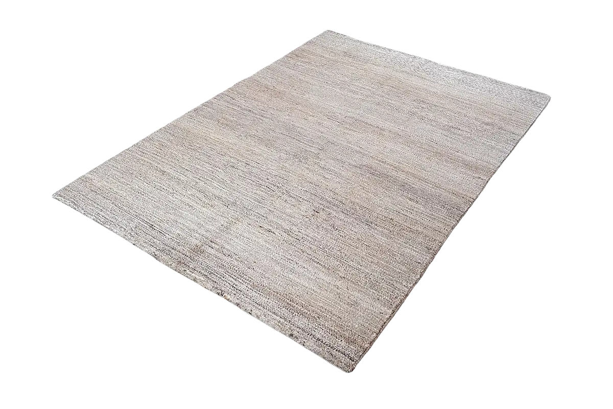 Gabbeh natural rug, rectangular area in light beige with a fine texture