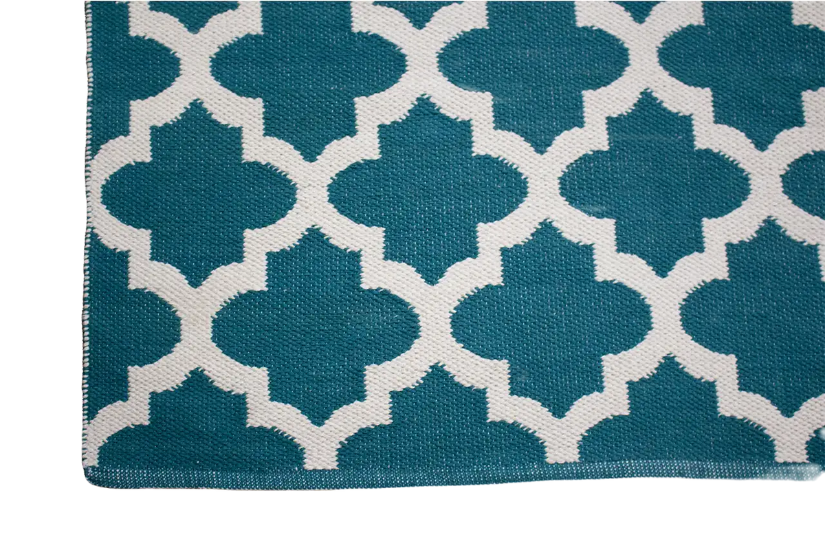 Modern Kilim - Samak 03 Green - German Carpet Shop